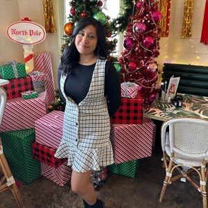 Zara pinafore overall dress